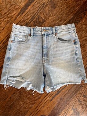 American Eagle Outfitters Light Wash Distressed Denim Shorts, Size 6